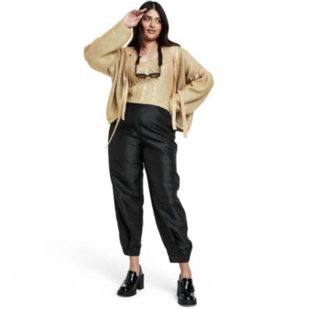 Kika Vargas x Target Black Scallop Edge Pocket Tapered Pants Women's XS